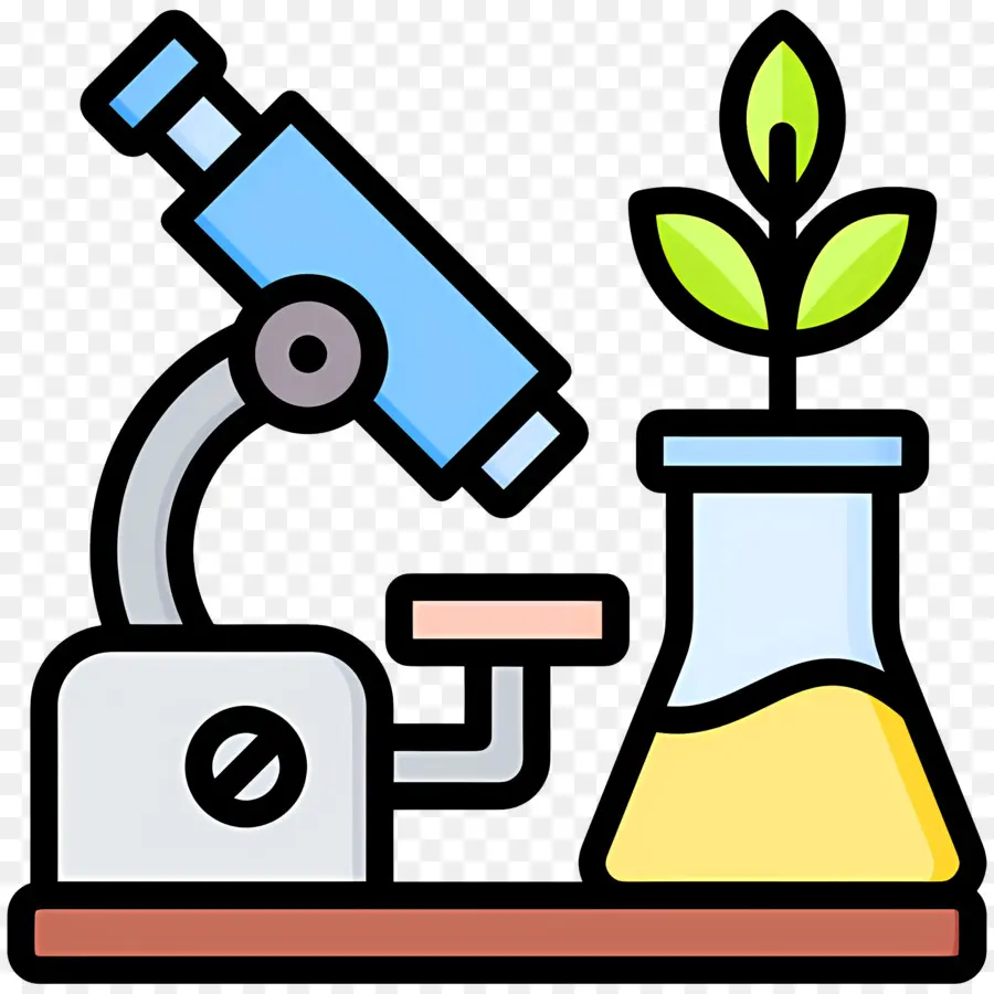 Science，Microscope Et Plante PNG