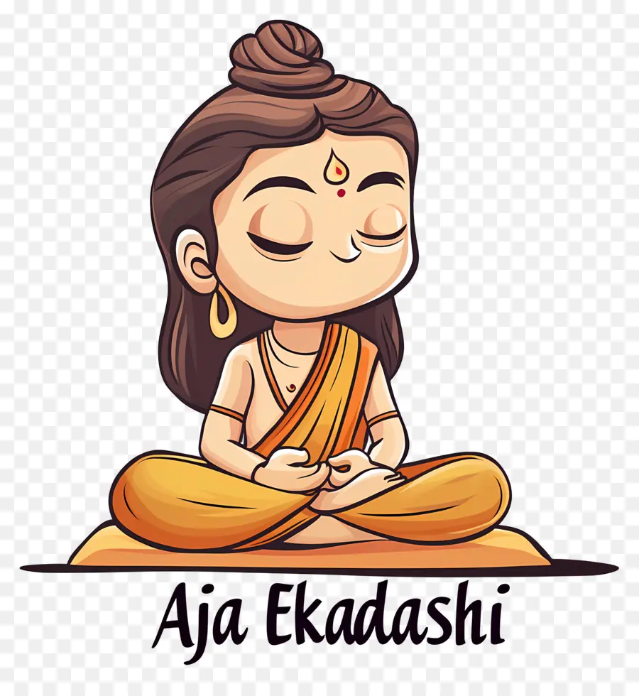 Aja Ekadashi，Personne Méditant PNG