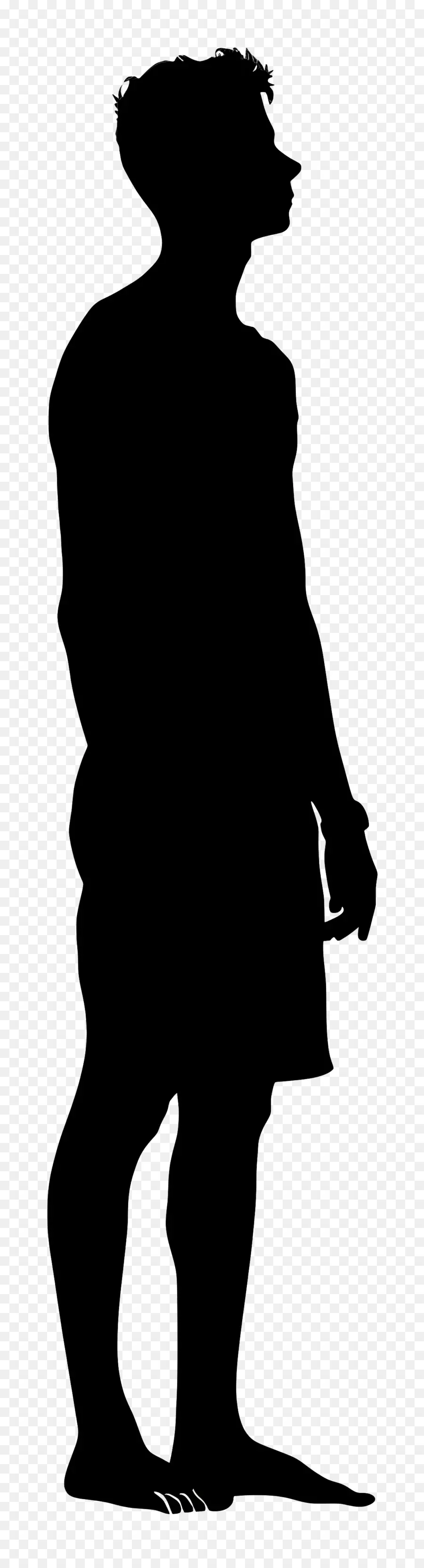 Silhouette D'homme Debout，Silhouette PNG