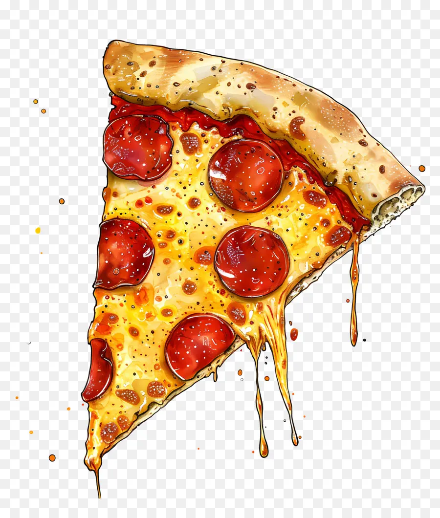 Tranche De Pizza，Tranche De Pizza Au Pepperoni PNG