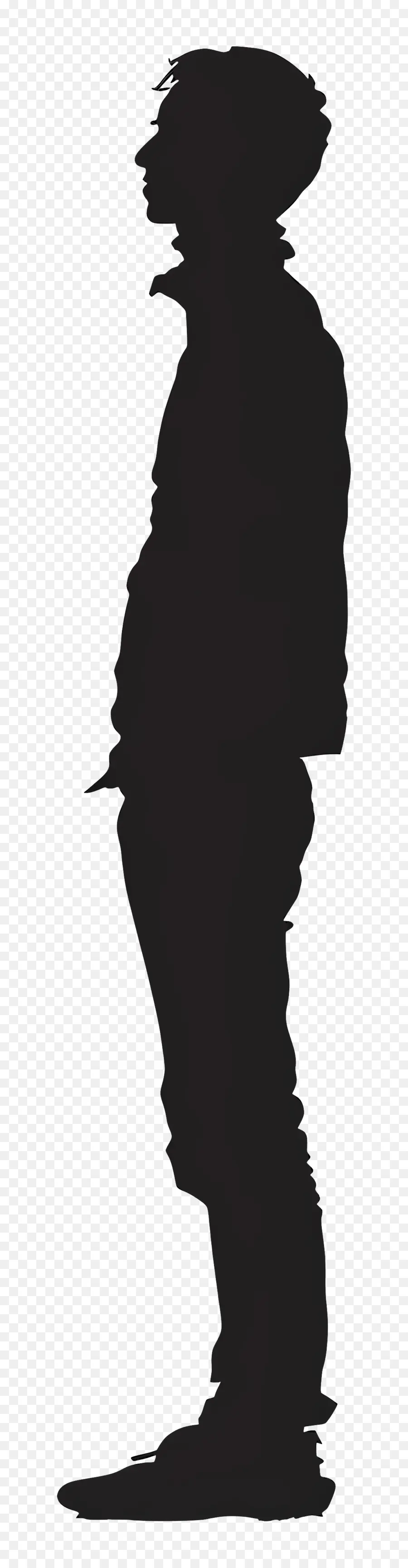 Silhouette D'homme Debout，Silhouette D'un Homme PNG