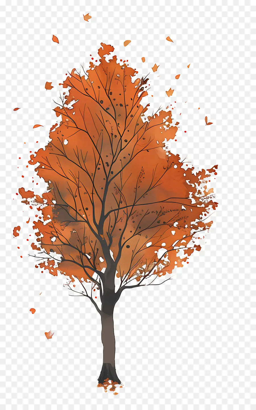 Femme En Journée D'automne，Arbre D'automne PNG