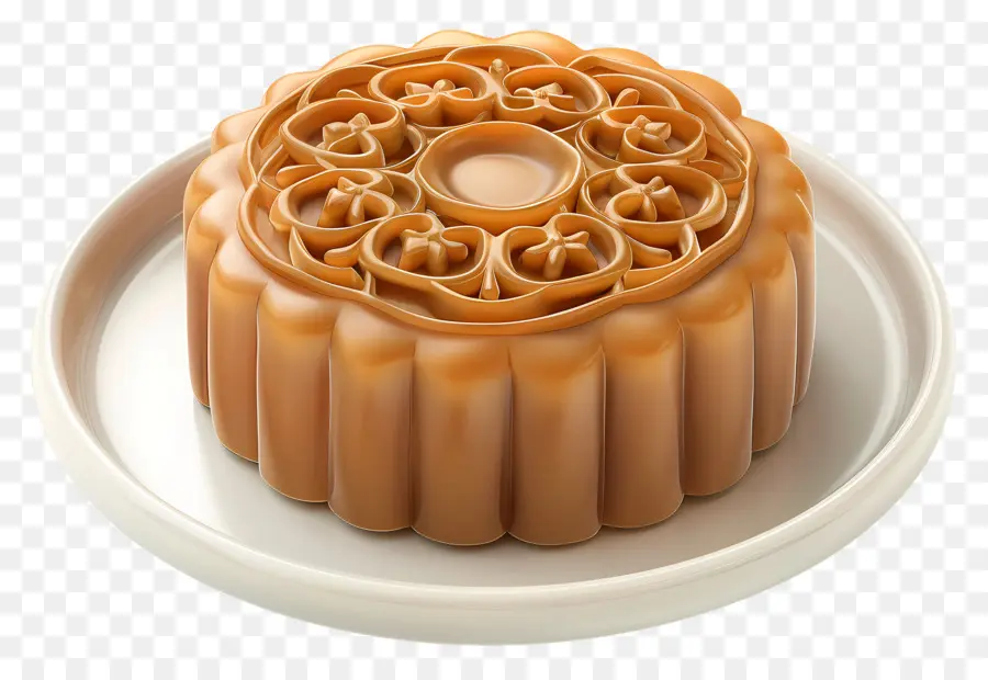 Gâteau De Lune，Gâteau De Lune Sur Assiette PNG