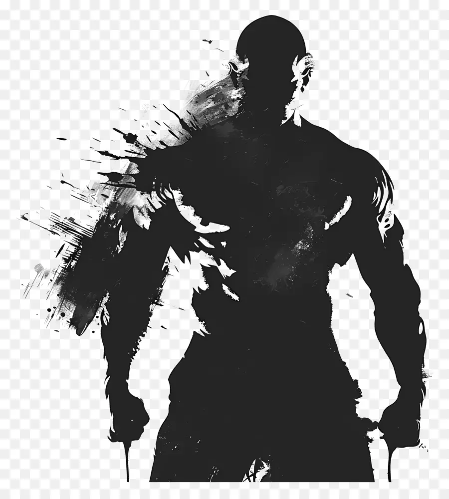 Silhouette D'homme Fort，Silhouette D'un Homme Musclé PNG