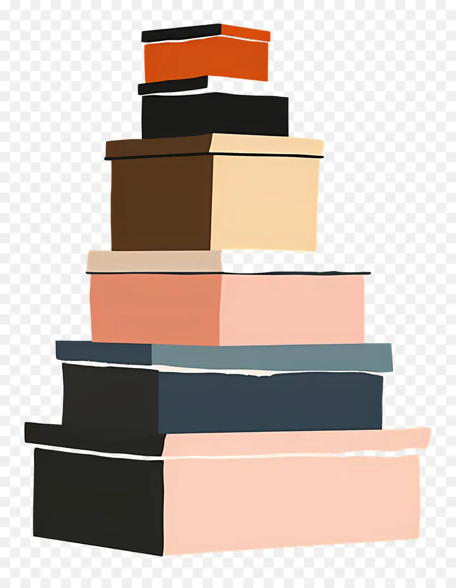 Pile De Boîtes，Pile De Livres PNG