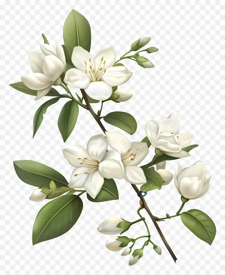 Fleurs De Jasmin Blanc，Fleurs Blanches PNG