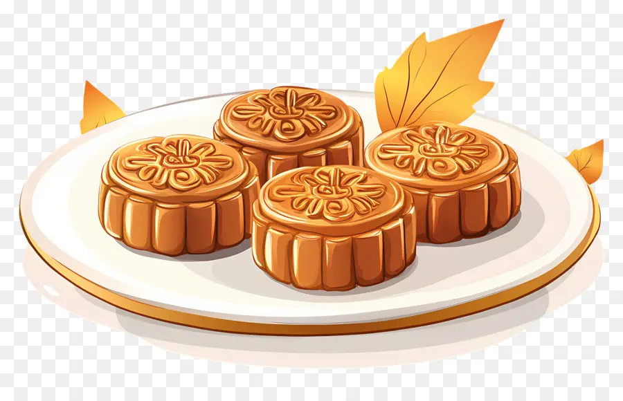 Fête De La Mi Automne，Gâteaux De Lune PNG