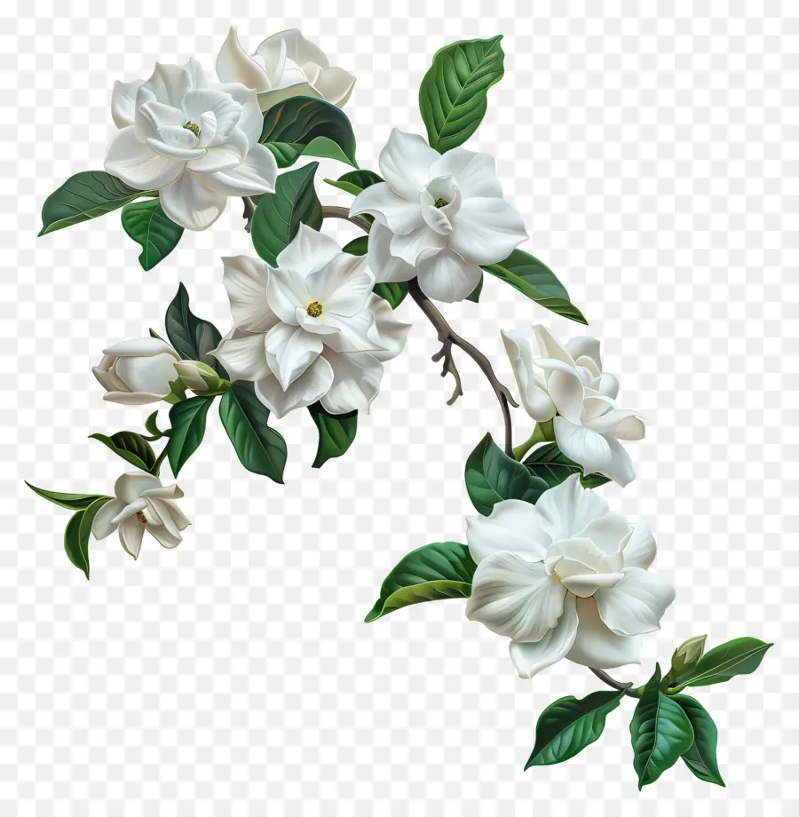 Fleurs De Gardénia Blanc，Fleurs Blanches PNG