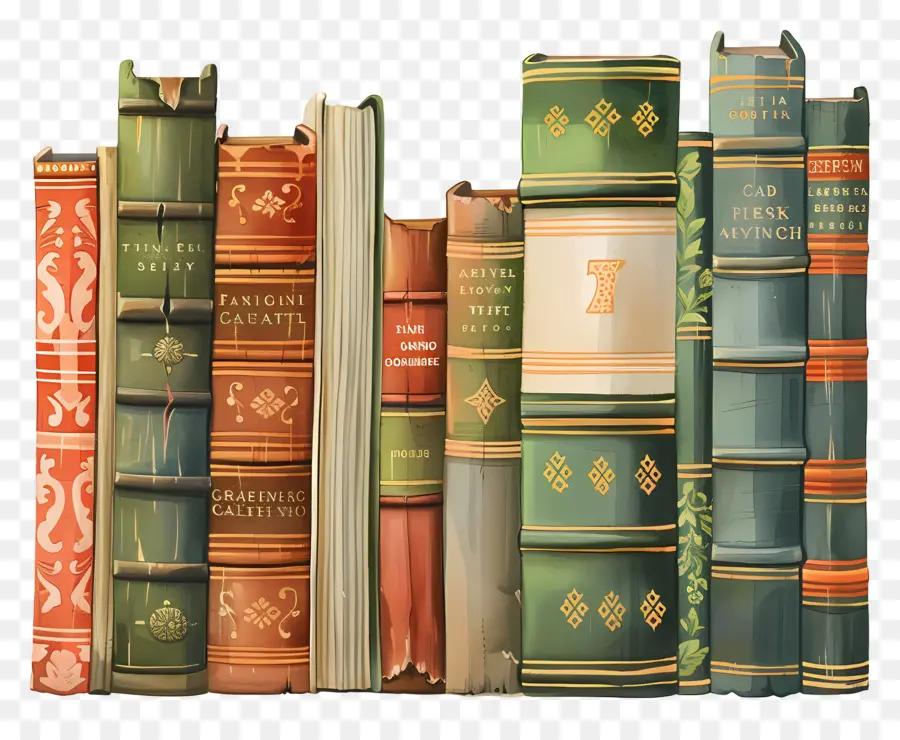 Rangée De Livres，Livres Anciens PNG