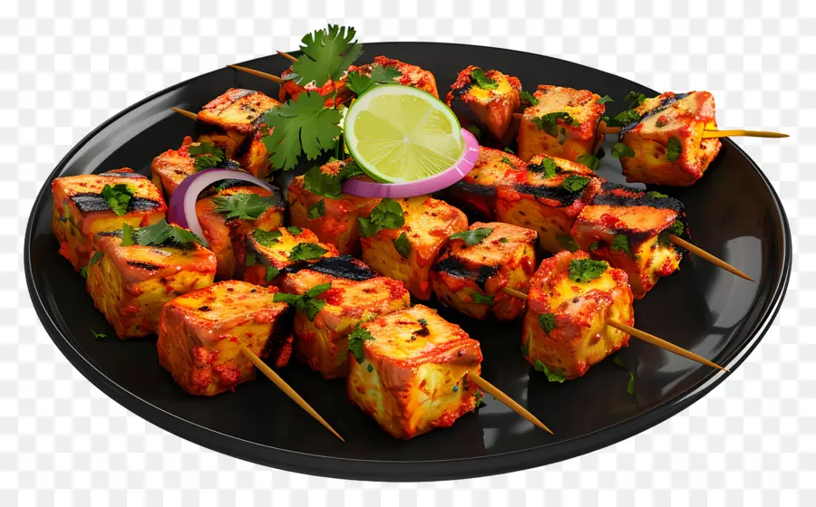 Paner Tikka，Brochettes PNG