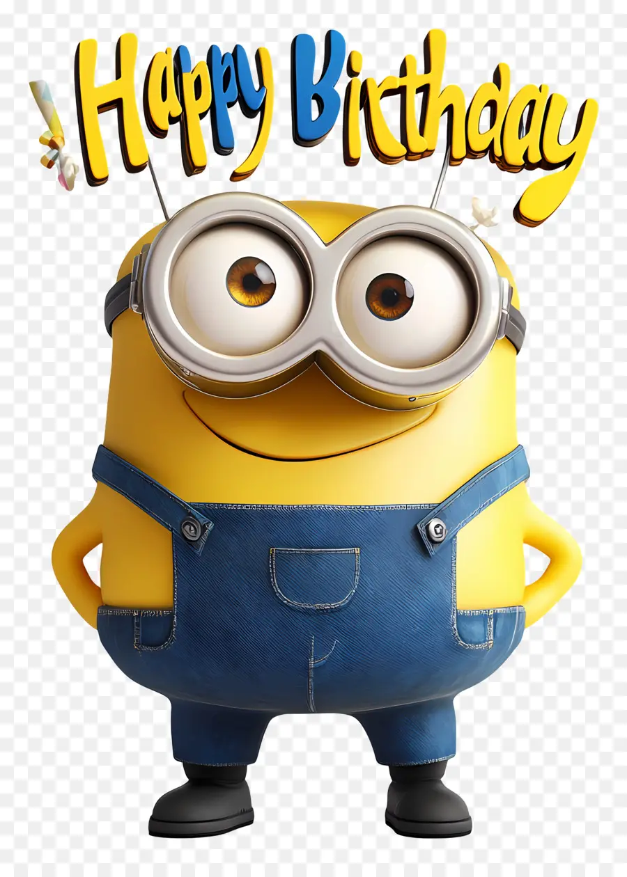 Joyeux Anniversaire，Minion Avec Signe Joyeux Anniversaire PNG