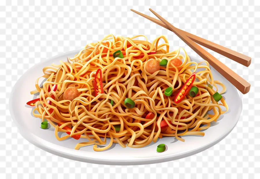 Chow Mein，Nouilles PNG