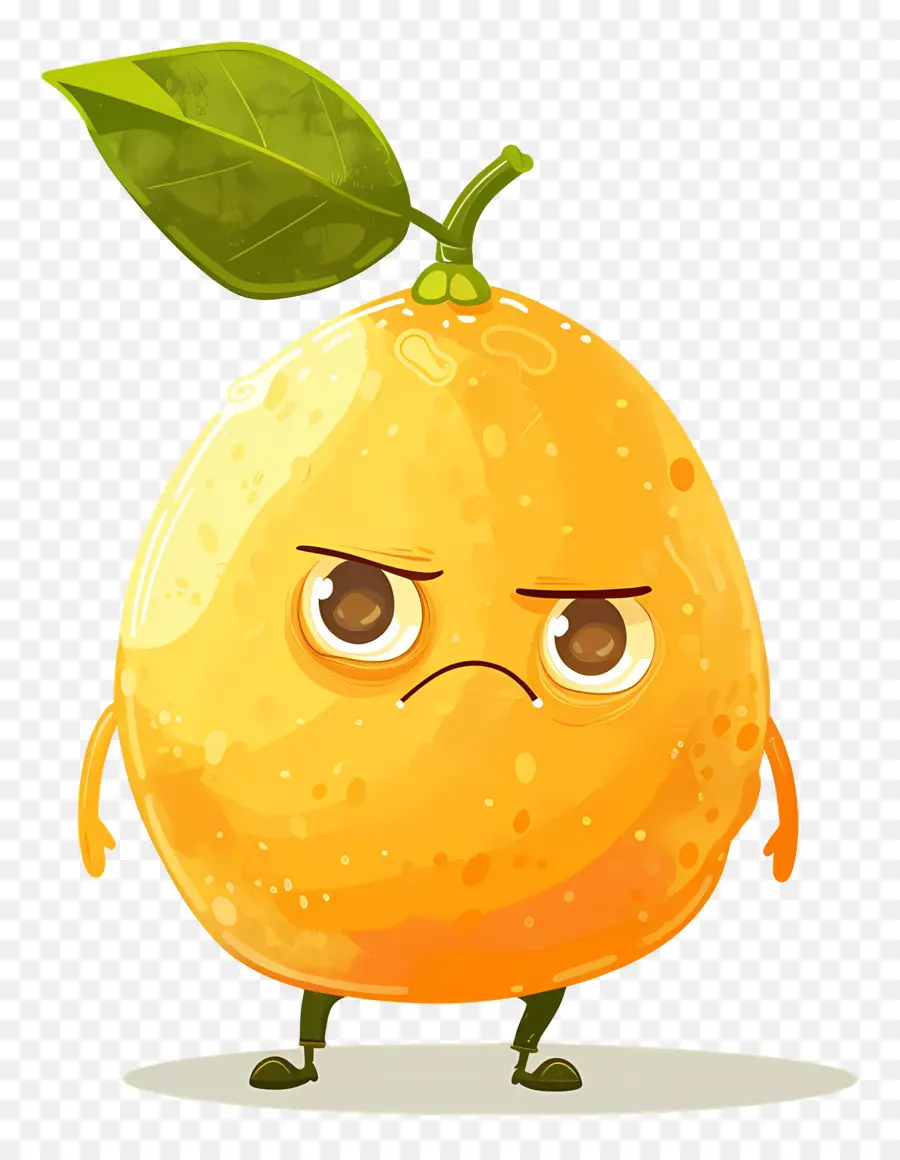 Citron De Dessin Animé，Citron Triste PNG