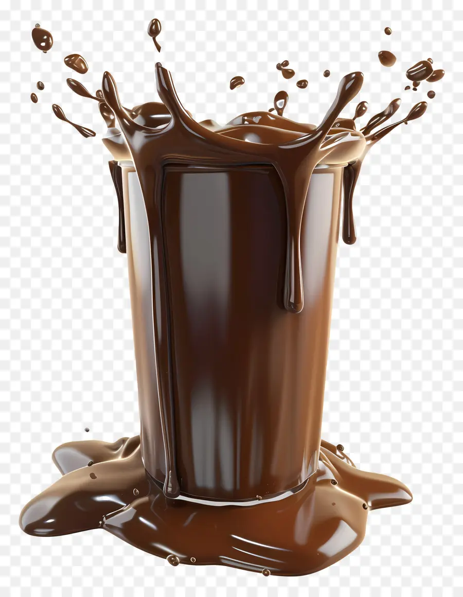 Lait Au Chocolat，Éclaboussure De Chocolat PNG