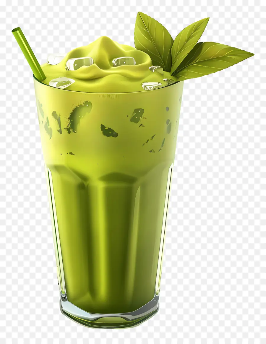 Boisson Au Matcha，Boisson Verte PNG