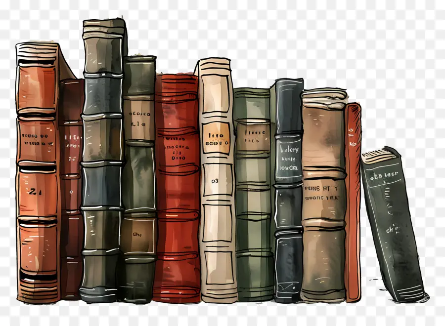 Rangée De Livres，Livres Anciens PNG