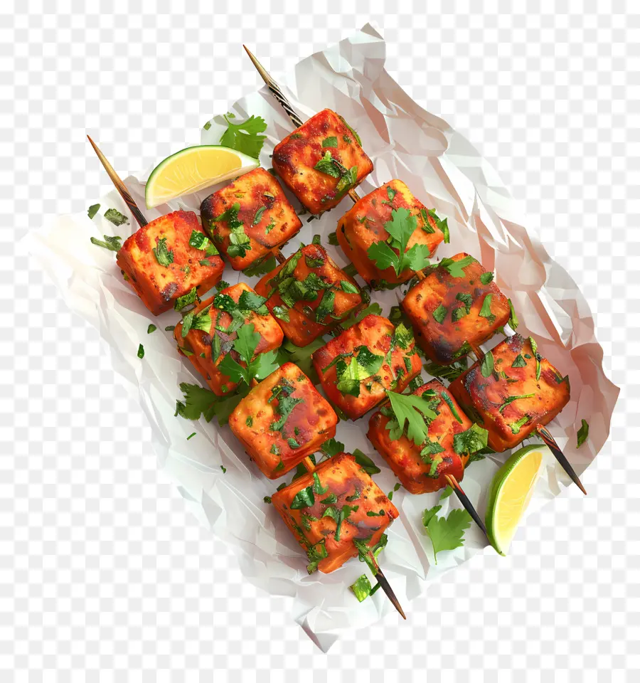 Paner Tikka，Brochettes PNG