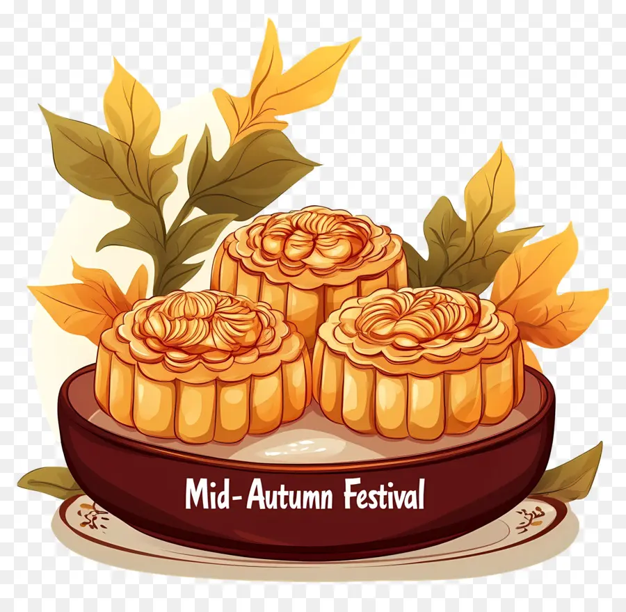 Fête De La Mi Automne，Gâteaux De Lune Pour La Fête De La Mi Automne PNG