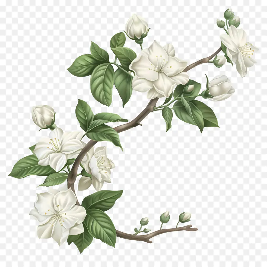 Fleurs De Jasmin Blanc，Fleurs Blanches PNG