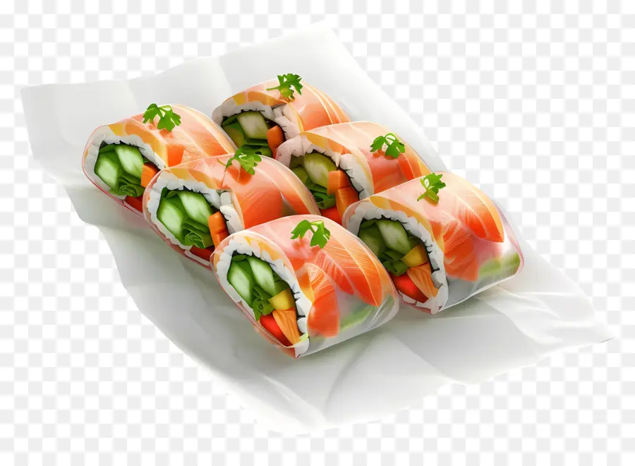 Rouleaux De Printemps，Rouleaux De Sushi PNG