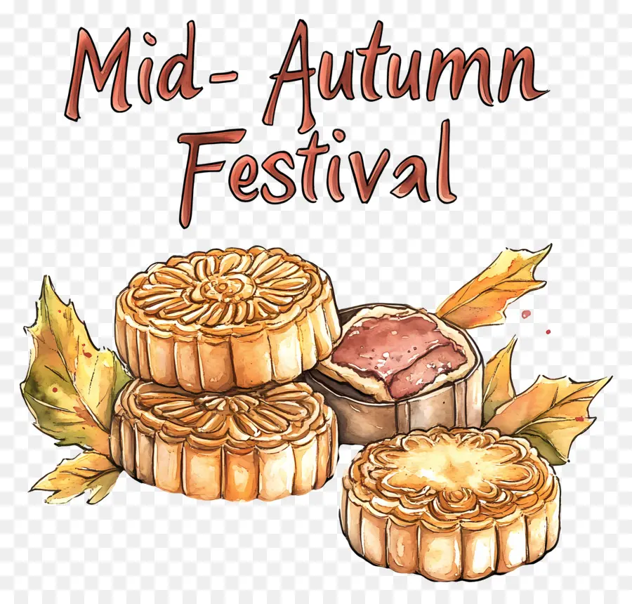 Fête De La Mi Automne，Gâteaux De Lune Pour La Fête De La Mi Automne PNG