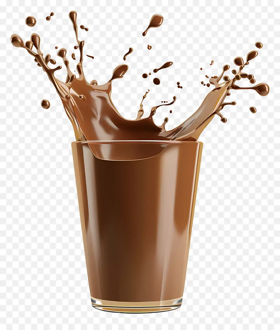 Lait Au Chocolat，Éclaboussure De Chocolat PNG