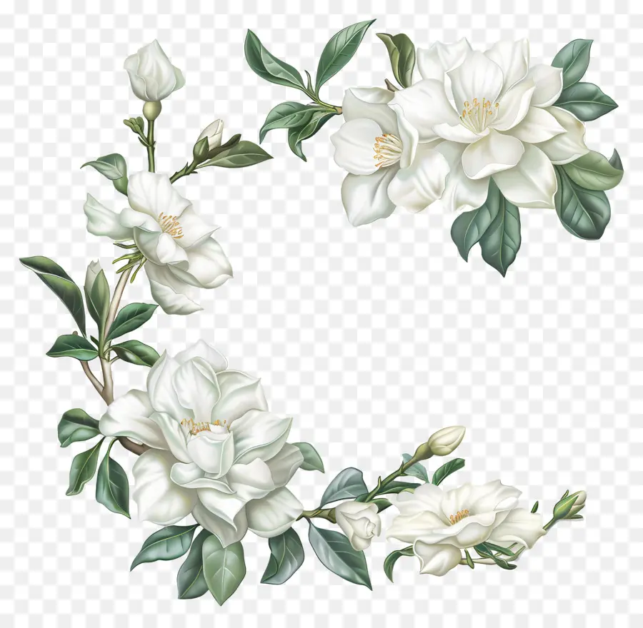 Fleurs De Gardénia Blanc，Fleurs Blanches PNG