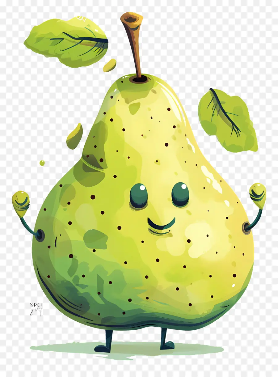 Poire De Dessin Animé，Poire Souriante PNG