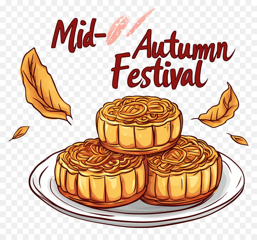 Fête De La Mi Automne，Gâteaux De Lune Pour La Fête De La Mi Automne PNG