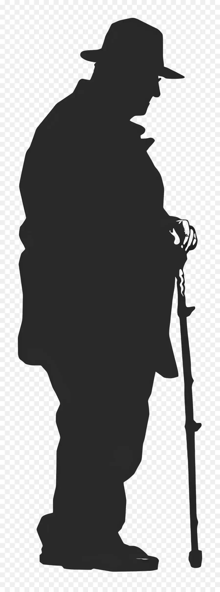 Silhouette De Vieil Homme，Âgé PNG