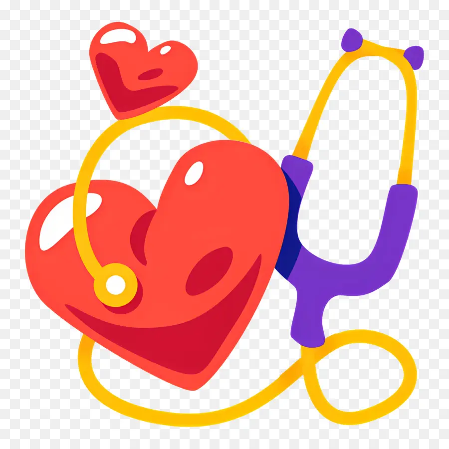 Stéthoscope，Coeur Avec Stéthoscope PNG