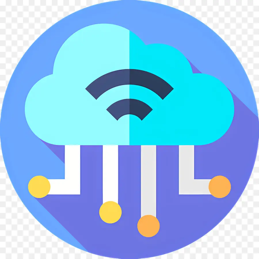 Informatique En Nuage，Nuage Avec Wi Fi PNG