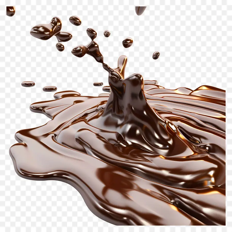 Chocolat Fondu，Éclaboussure De Chocolat PNG