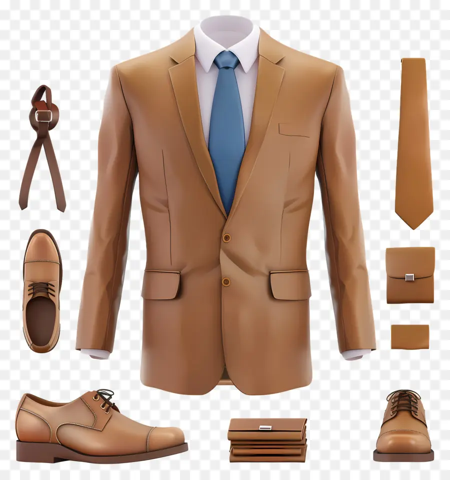 Tenue Formelle D'affaires，Costume Marron PNG