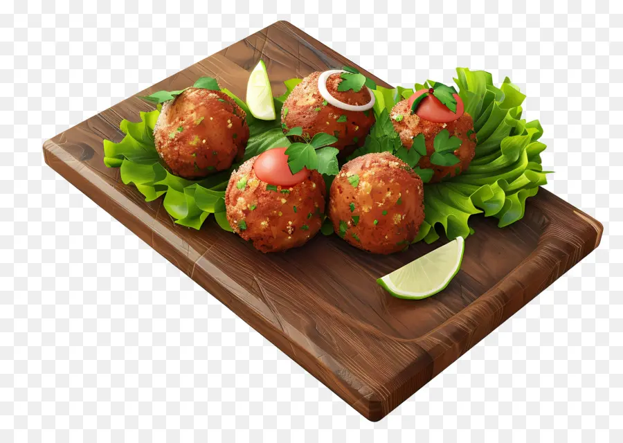 Falafels，Boulettes De Viande à Bord PNG