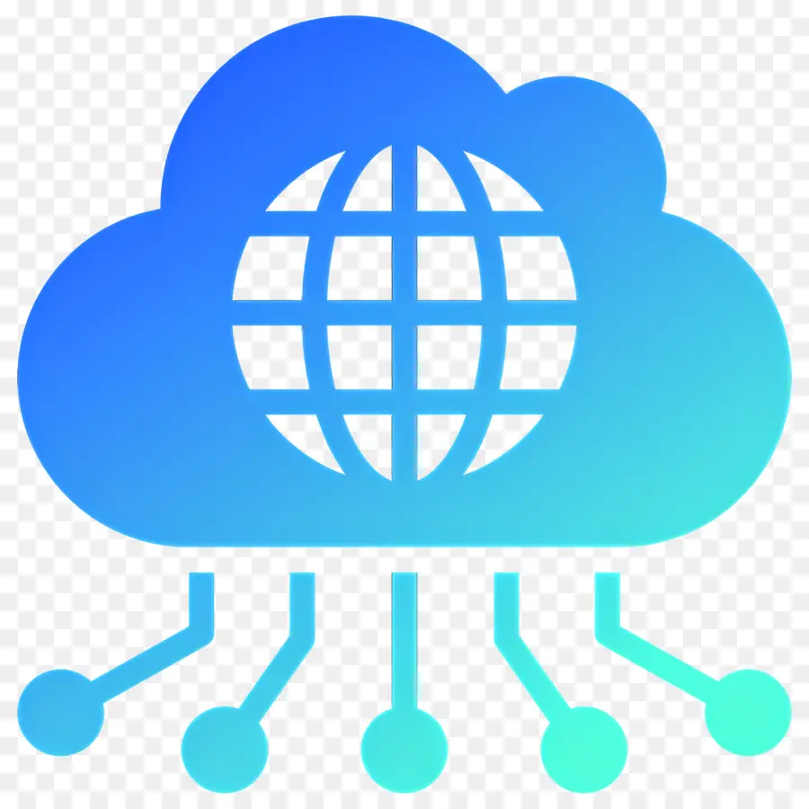 Informatique En Nuage，Nuage Avec Globe PNG