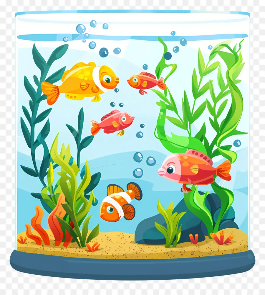 Poissons Et Algues，Aquarium PNG