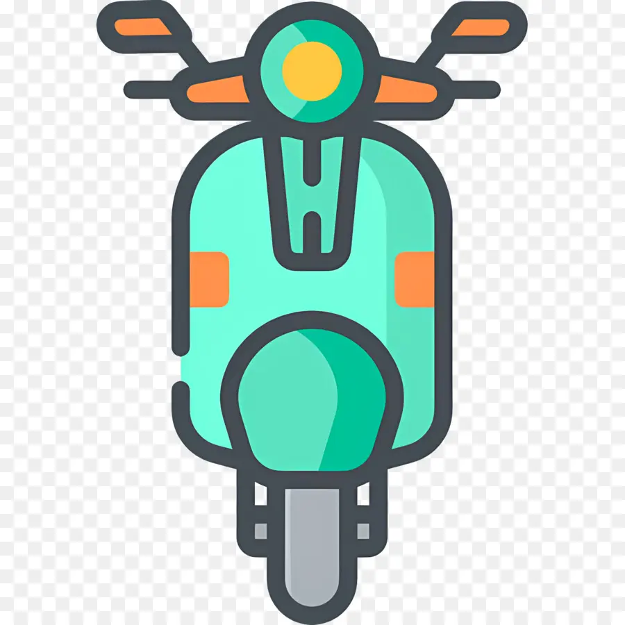 Moto Vintage，Trottinette Verte PNG