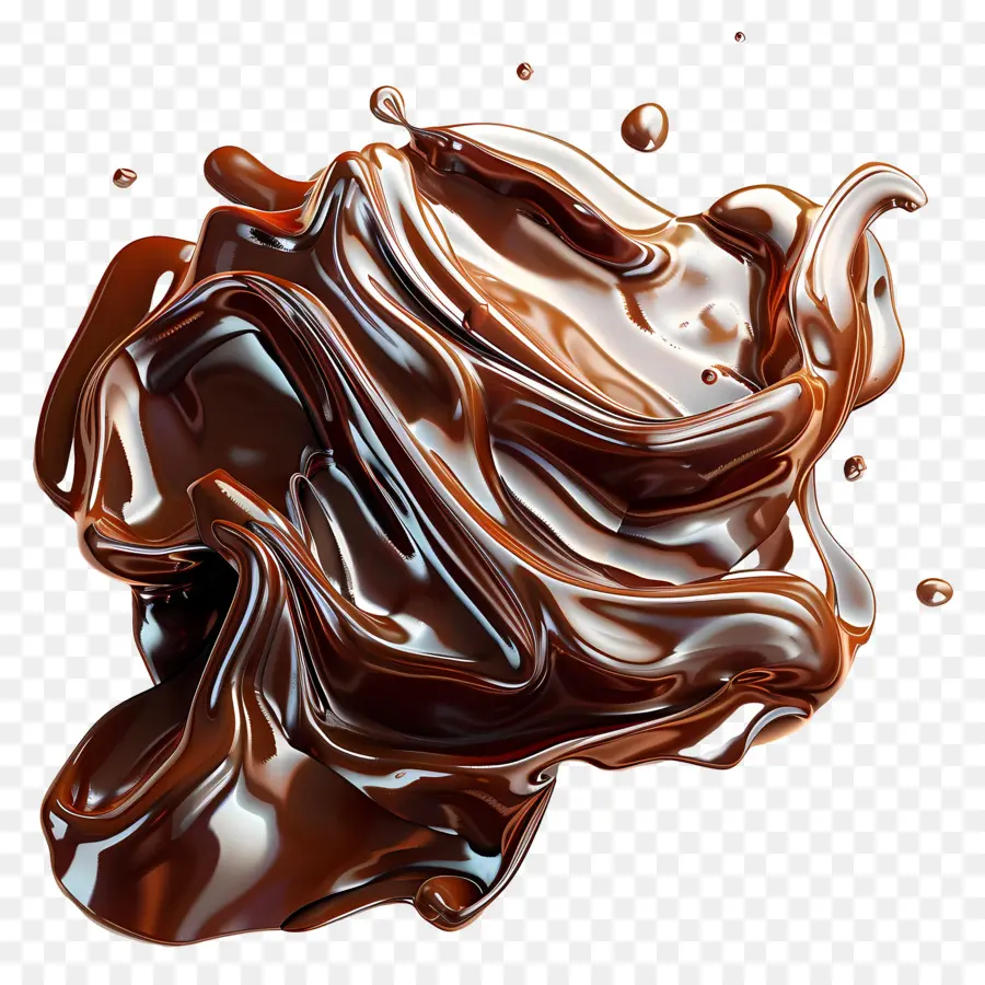 Chocolat Fondu，Éclaboussure De Chocolat PNG