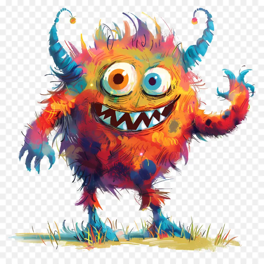 Monstre Idiot，Monstre Coloré PNG