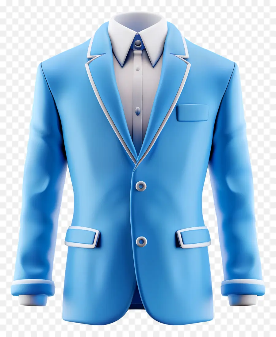 Blazer Bleu，Costume Bleu PNG