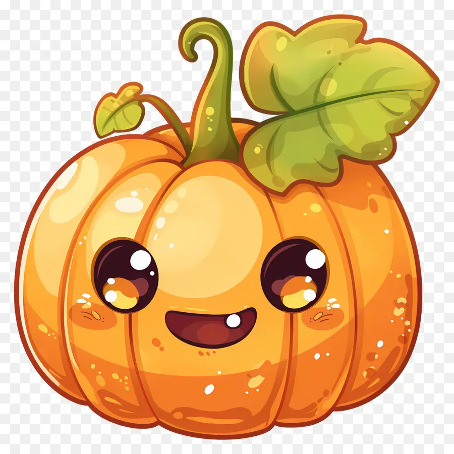 Citrouille Kawaii，Citrouille Souriante PNG