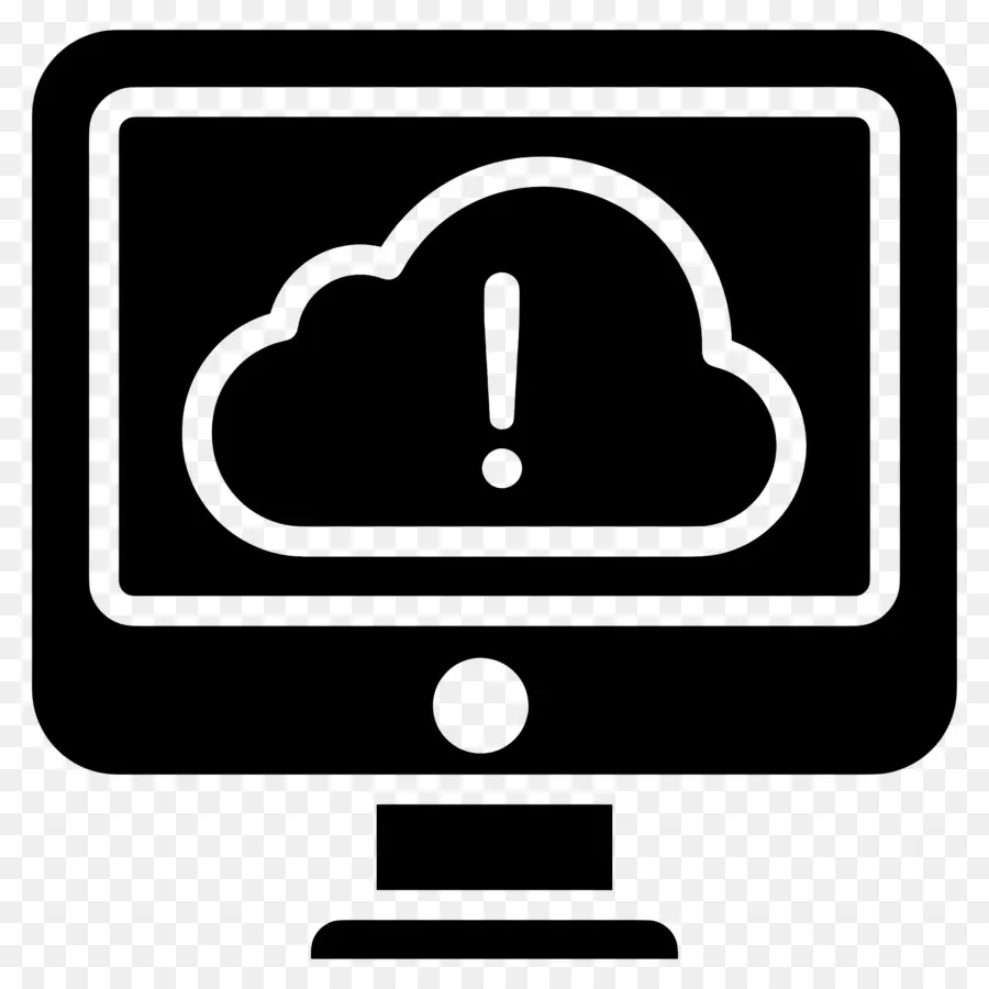 Informatique En Nuage，Avertissement De Cloud Sur Le Moniteur PNG