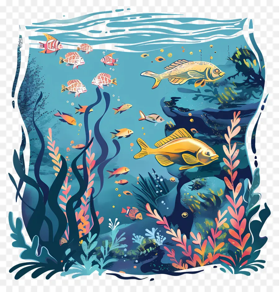 Poissons Et Algues，Poisson PNG