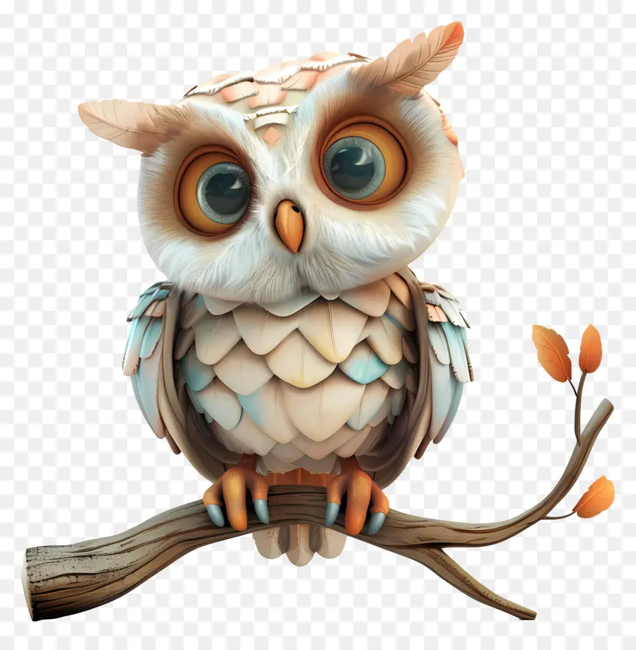 Chouette Sur Une Branche，Hibou PNG