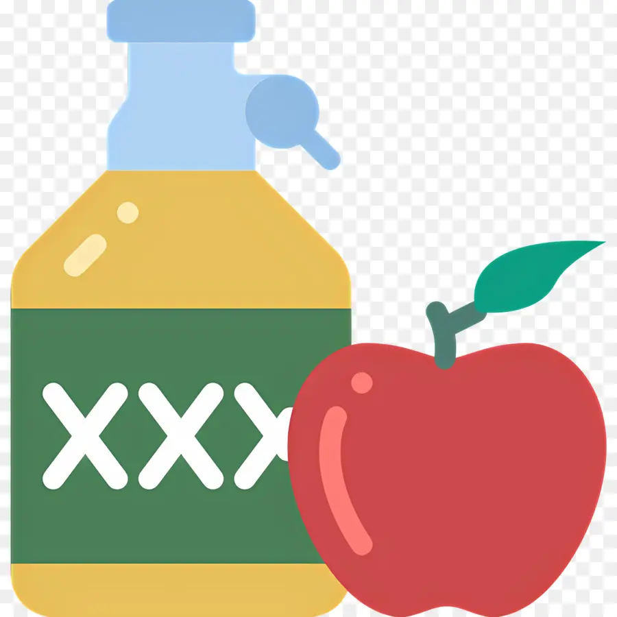 Cidre，Pomme Et Bouteille PNG