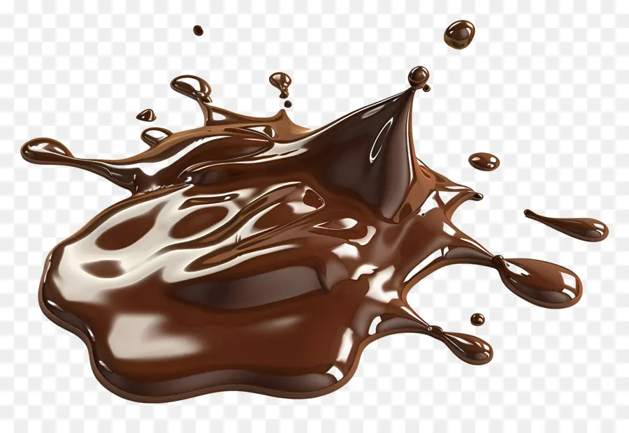 Chocolat Fondu，Éclaboussure De Chocolat PNG