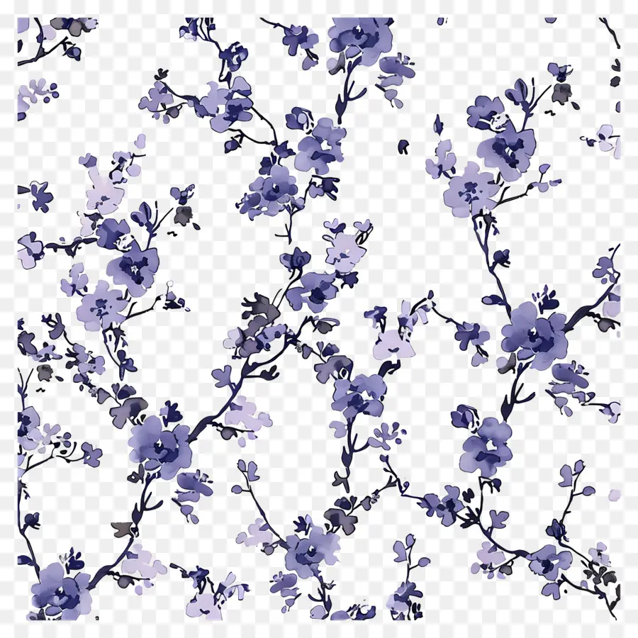 Motif De Fleurs，Fleurs Violettes PNG