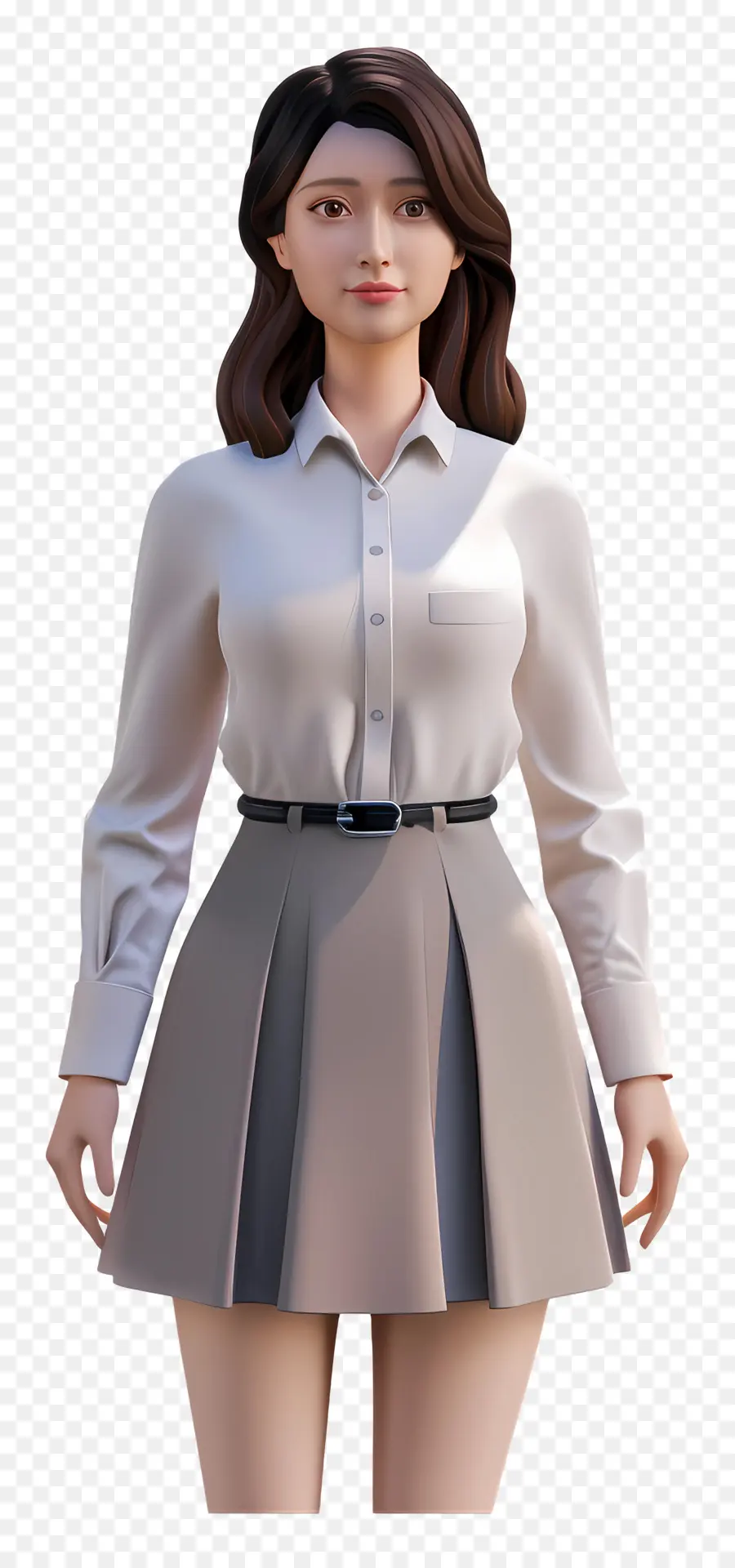 Tenue Formelle Féminine，Femme 3d PNG