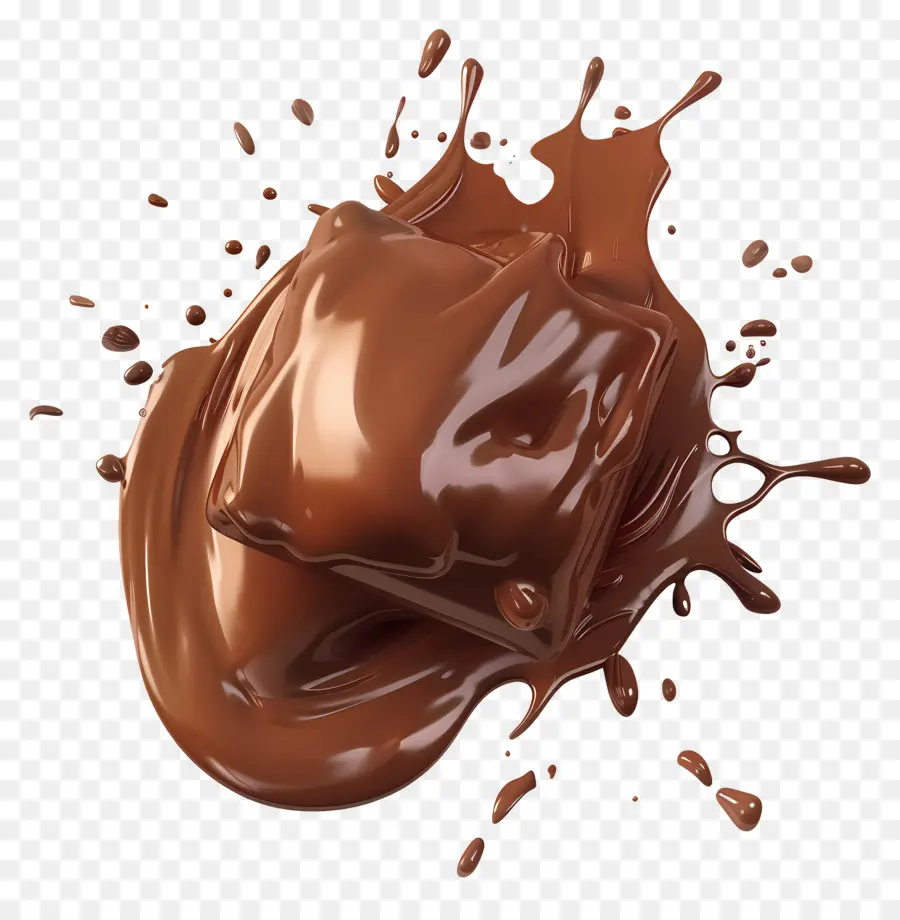 Chocolat Fondu，Éclaboussure De Chocolat PNG